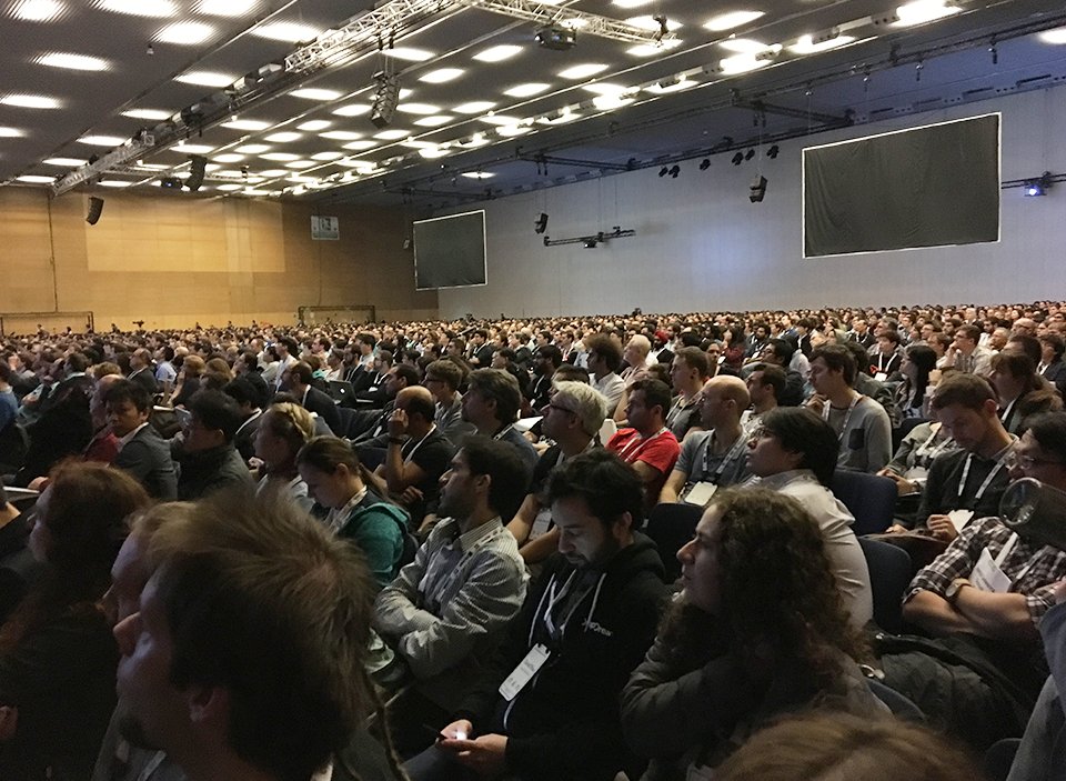 A photograph from NeurIPS 2016 conference