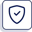 an icon of a shield with a check mark